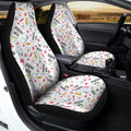 Love Nurse Car Seat Covers Custom White Pattern Nurse Car Accessories - Gearcarcover - 2