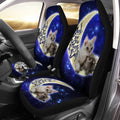 Lovely Cat Car Seat Covers Custom I Love You To The Moon And Back Car Accessories For Dad - Gearcarcover - 2