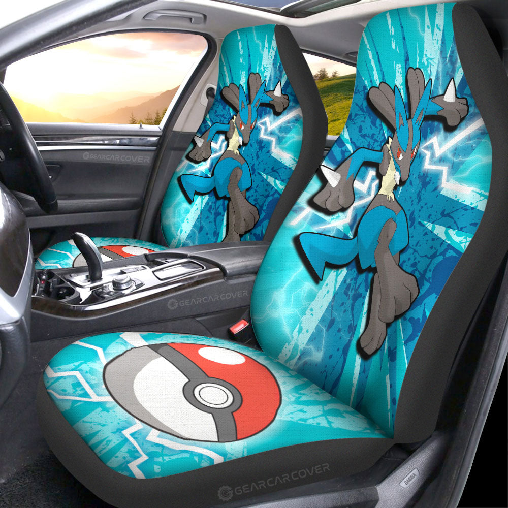 Lucario Car Seat Covers Custom Car Accessories For Fans - Gearcarcover - 1