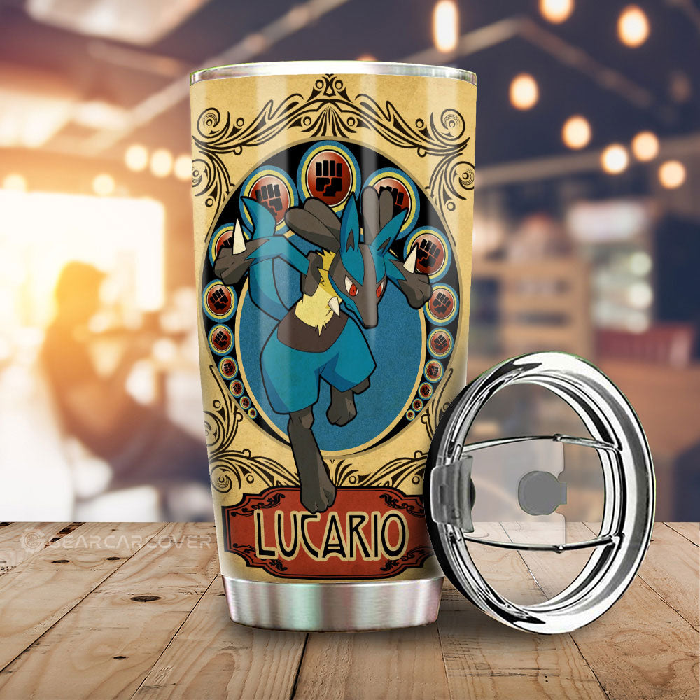 Lucario Tumbler Cup Custom Car Interior Accessories - Gearcarcover - 1