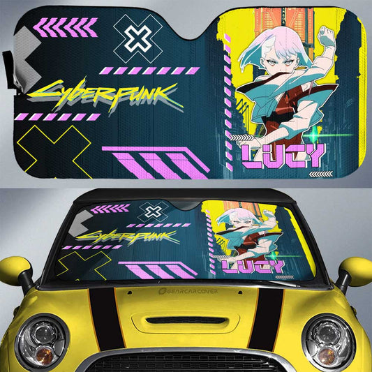 Lucy Car Sunshade Custom Cyberpunk Anime - Gearcarcover - 1