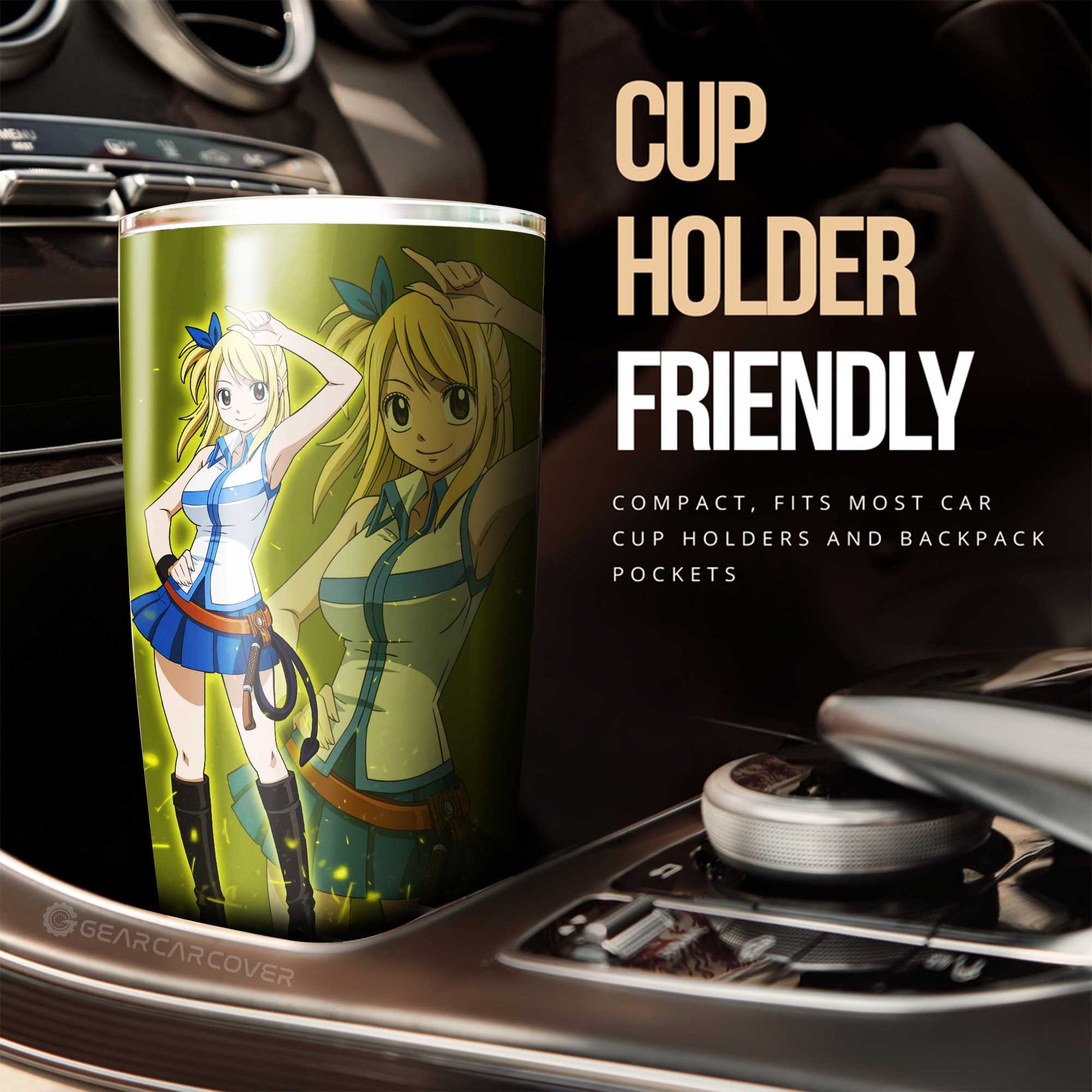 Lucy Heartfilia Tumbler Cup Custom Fairy Tail Anime - Gearcarcover - 2