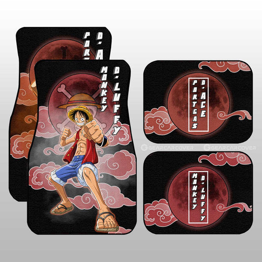 Luffy And Ace Car Floor Mats Custom For One Piece Anime Fans - Gearcarcover - 2
