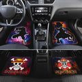 Luffy And Ace Car Floor Mats Custom One Piece Anime Silhouette Style - Gearcarcover - 2