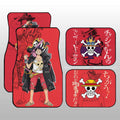 Luffy And Ace Car Floor Mats Custom One Piece Red Anime Car Accessories - Gearcarcover - 3