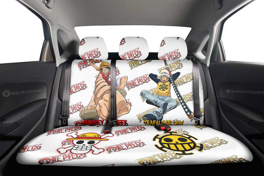 Luffy And Law Car Back Seat Cover Custom One Piece Anime - Gearcarcover - 2