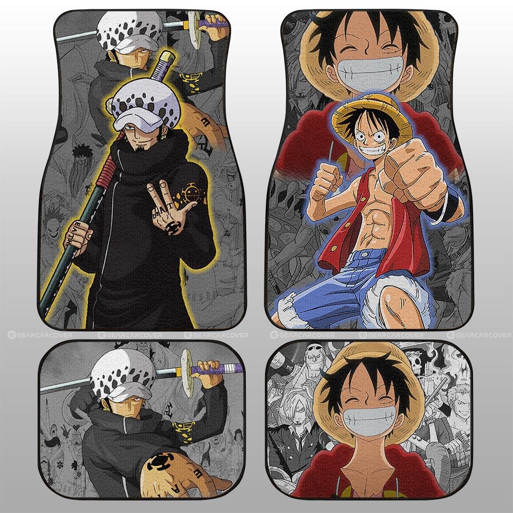 Luffy And Law Car Floor Mats Custom One Piece Anime Car Accessories - Gearcarcover - 1