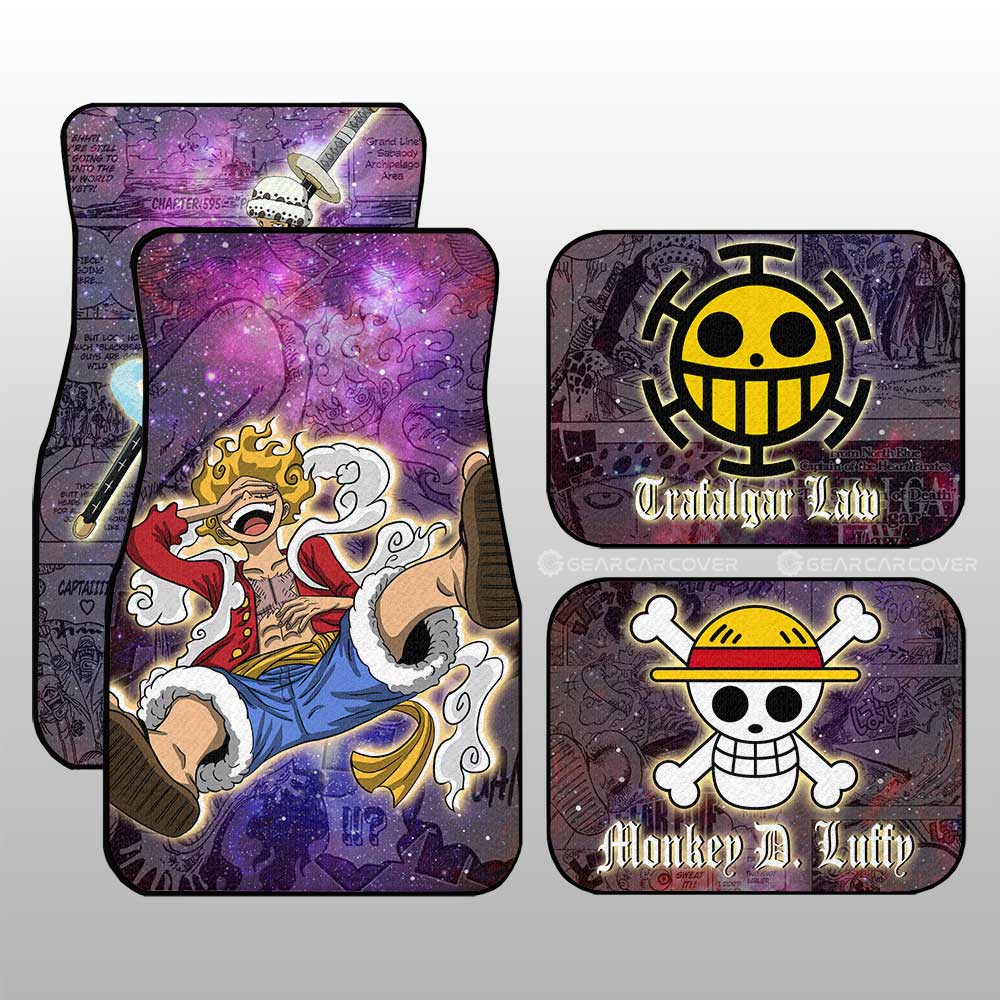 Luffy And Law Car Floor Mats Custom One Piece Anime Car Accessories Manga Galaxy Style - Gearcarcover - 2