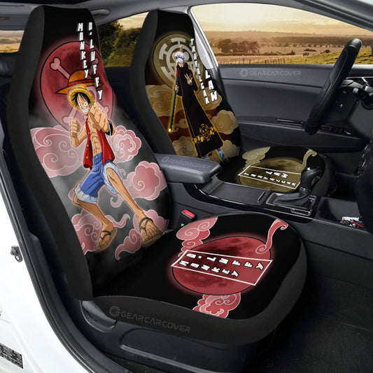 Luffy And Law Car Seat Covers Custom For One Piece Anime Fans - Gearcarcover - 1