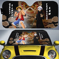Luffy And Law Car Sunshade Custom For One Piece Anime Fans - Gearcarcover - 1