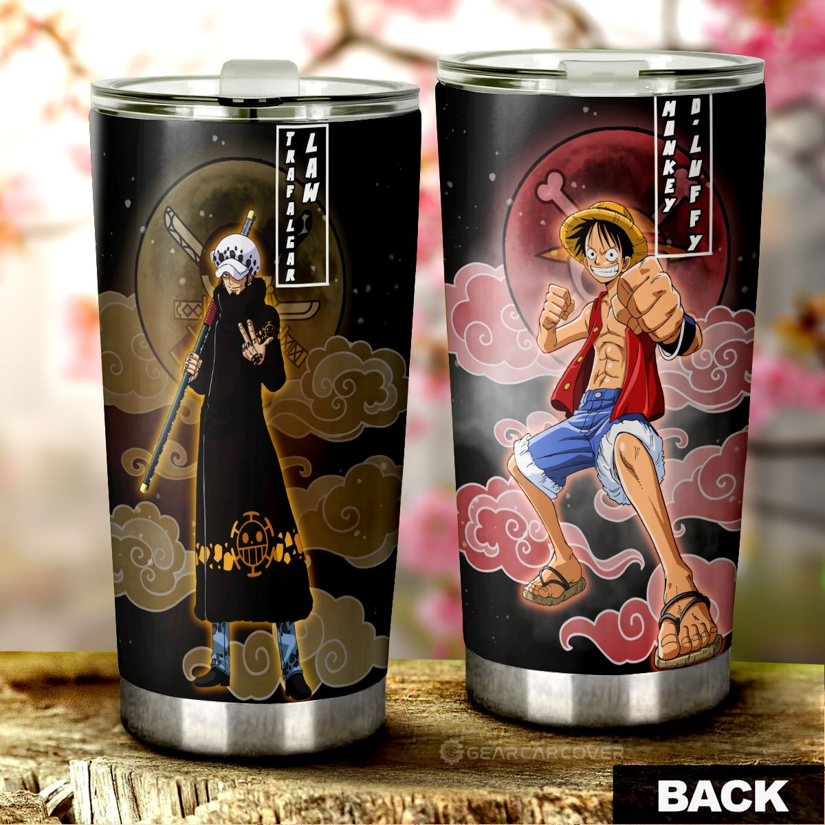 Luffy And Law Tumbler Cup Custom For One Piece Anime Fans - Gearcarcover - 1