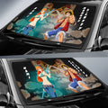 Luffy And Nami Car Sunshade Custom For One Piece Anime Fans - Gearcarcover - 2