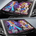 Luffy And Nami Car Sunshade Custom One Piece Anime Car Accessories Manga Galaxy Style - Gearcarcover - 2