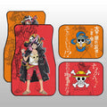 Luffy And Nami Film Red Car Floor Mats Custom One Piece Anime Car Accessories - Gearcarcover - 3