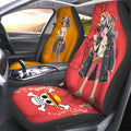 Luffy And Nami Film Red Car Seat Covers Custom One Piece Anime Car Accessories - Gearcarcover - 3