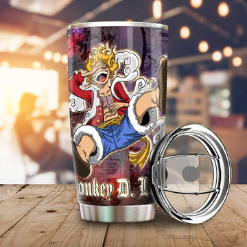 Luffy And Nami Tumbler Cup Custom One Piece Anime Car Accessories Manga Galaxy Style - Gearcarcover - 1