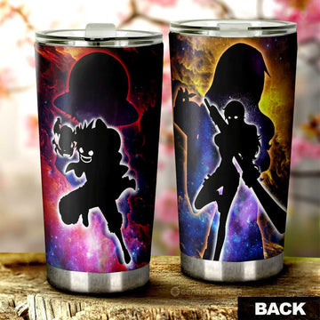 Luffy And Nami Tumbler Cup Custom One Piece Anime Silhouette Style - Gearcarcover - 1