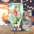 Luffy And Nami Tumbler Cup Custom One Piece Map Car Accessories For Anime Fans - Gearcarcover - 2