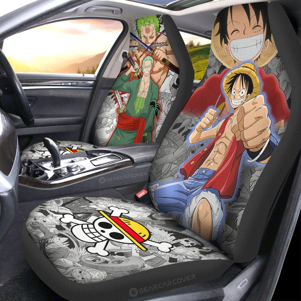 Luffy And Zoro Car Seat Covers Custom One Piece Anime Car Accessories - Gearcarcover - 2