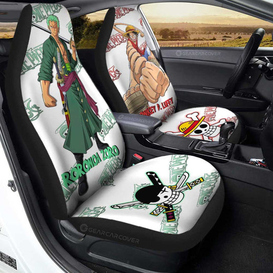 Luffy And Zoro Car Seat Covers Custom One Piece Anime - Gearcarcover - 1