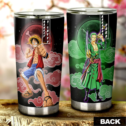 Luffy And Zoro Tumbler Cup Custom For One Piece Anime Fans - Gearcarcover - 1