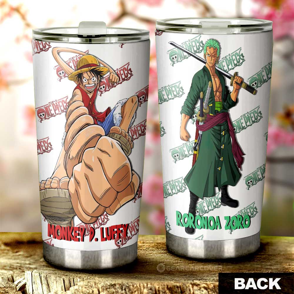 Luffy And Zoro Tumbler Cup Custom One Piece Anime - Gearcarcover - 1