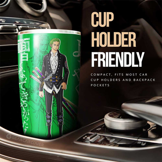 Luffy And Zoro Tumbler Cup Custom One Piece Red Anime Car Interior Accessories - Gearcarcover - 2