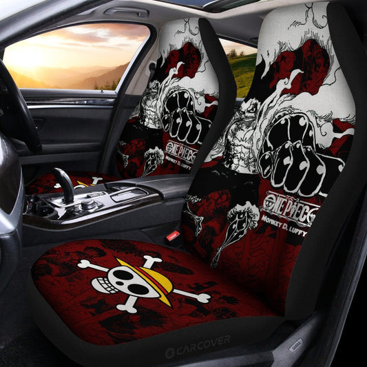 Luffy Gear 4 Car Seat Covers Custom Anime Mix Manga One Piece Car Interior Accessories - Gearcarcover - 2