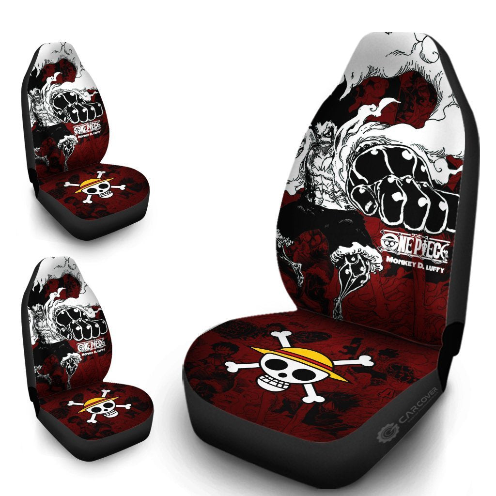 Luffy Gear 4 Car Seat Covers Custom Anime Mix Manga One Piece Car Interior Accessories - Gearcarcover - 4