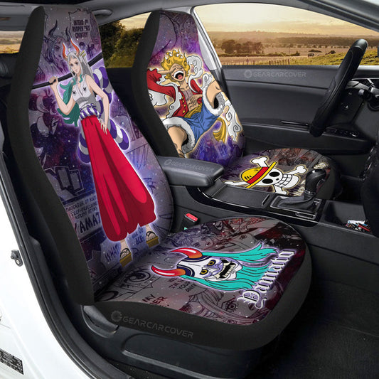 Luffy and Yamato Car Seat Covers Custom One Piece Anime Car Accessories - Gearcarcover - 2