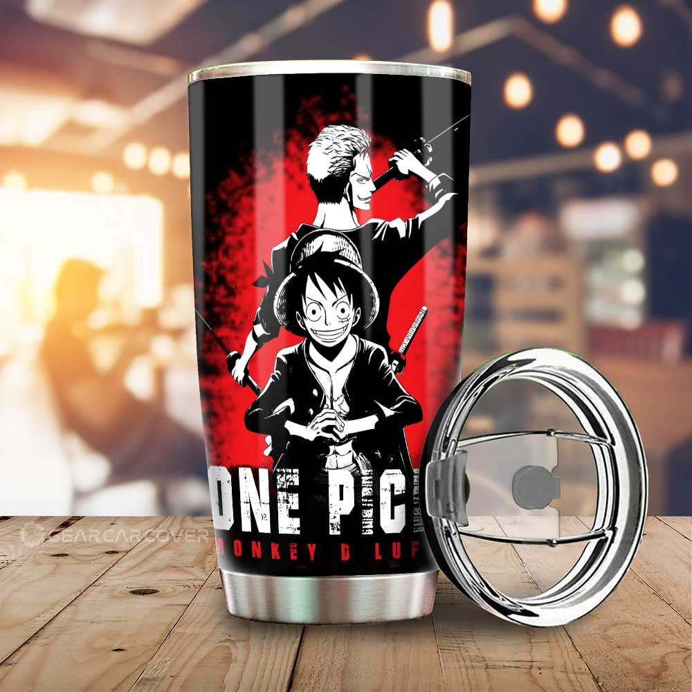 Luffy x Zoro Tumbler Cup Custom One Piece Anime Car Interior Accessories - Gearcarcover - 1
