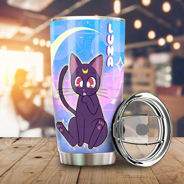 Luna Tumbler Cup Custom Sailor Moon Anime Car Interior Accessories - Gearcarcover - 1