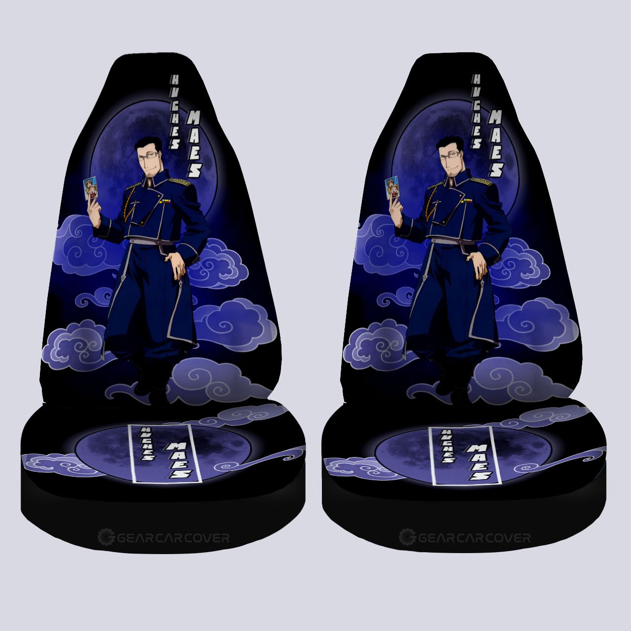 Maes Hughes Car Seat Covers Custom Fullmetal Alchemist Anime Car Interior Accessories - Gearcarcover - 4