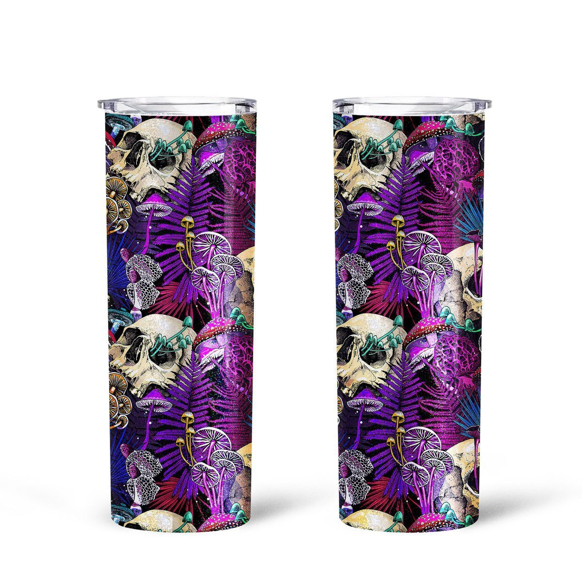 Magic Psychedelic Mushroom Tall Glitter Tumbler - Gearcarcover - 2