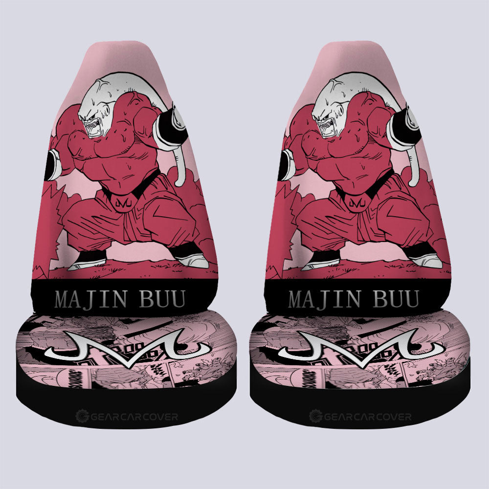 Majin Buu Car Seat Covers Custom Dragon Ball Anime Manga Color Style - Gearcarcover - 4
