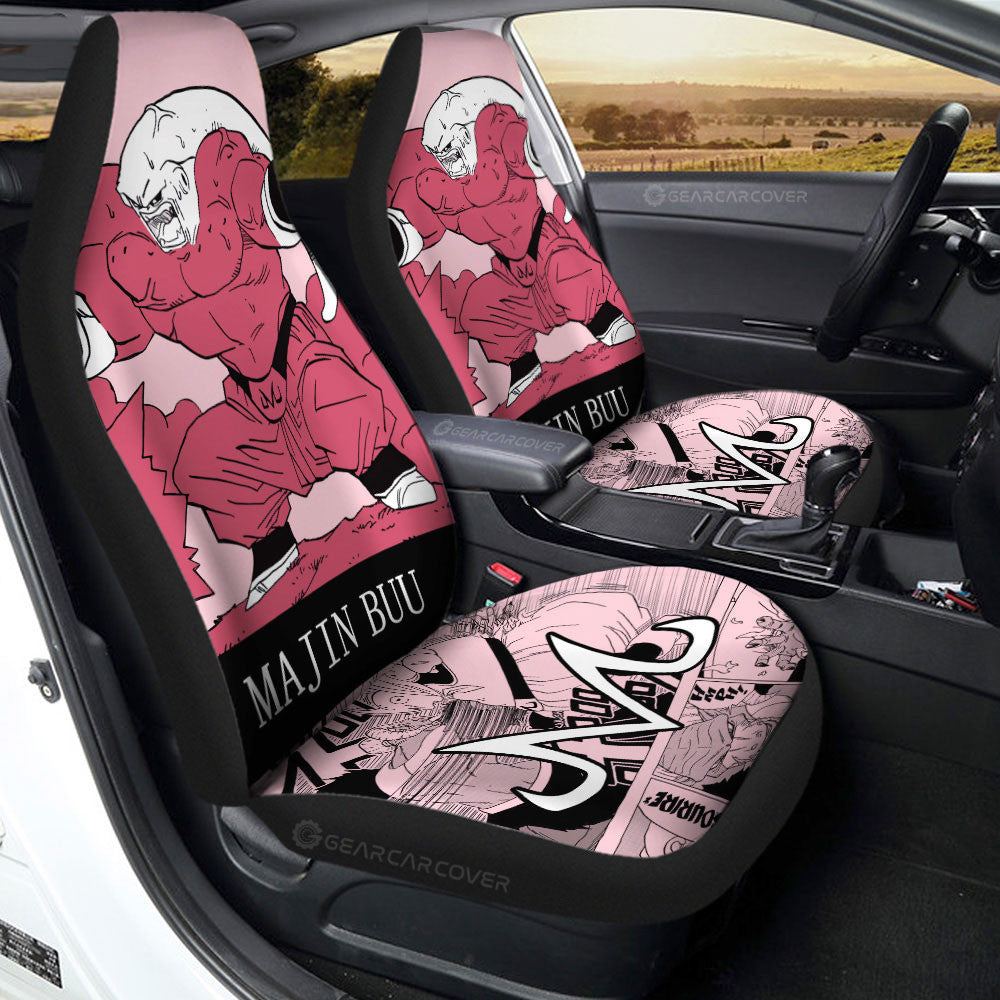 Majin Buu Car Seat Covers Custom Dragon Ball Anime Manga Color Style - Gearcarcover - 1
