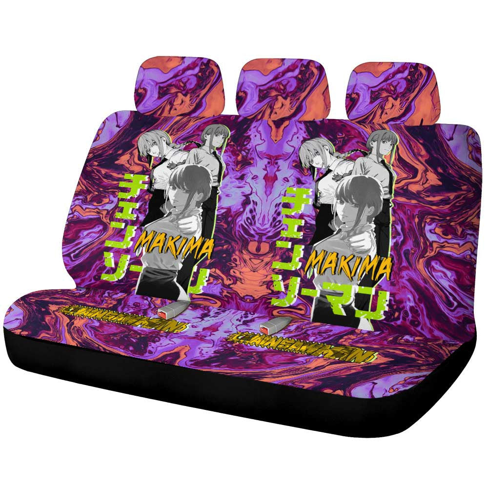 Makima Car Back Seat Cover Custom Chainsaw Man Anime - Gearcarcover - 1