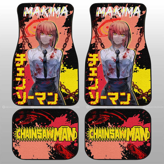 Makima Car Floor Mats Custom Chainsaw Man Anime Car Accessories - Gearcarcover - 2