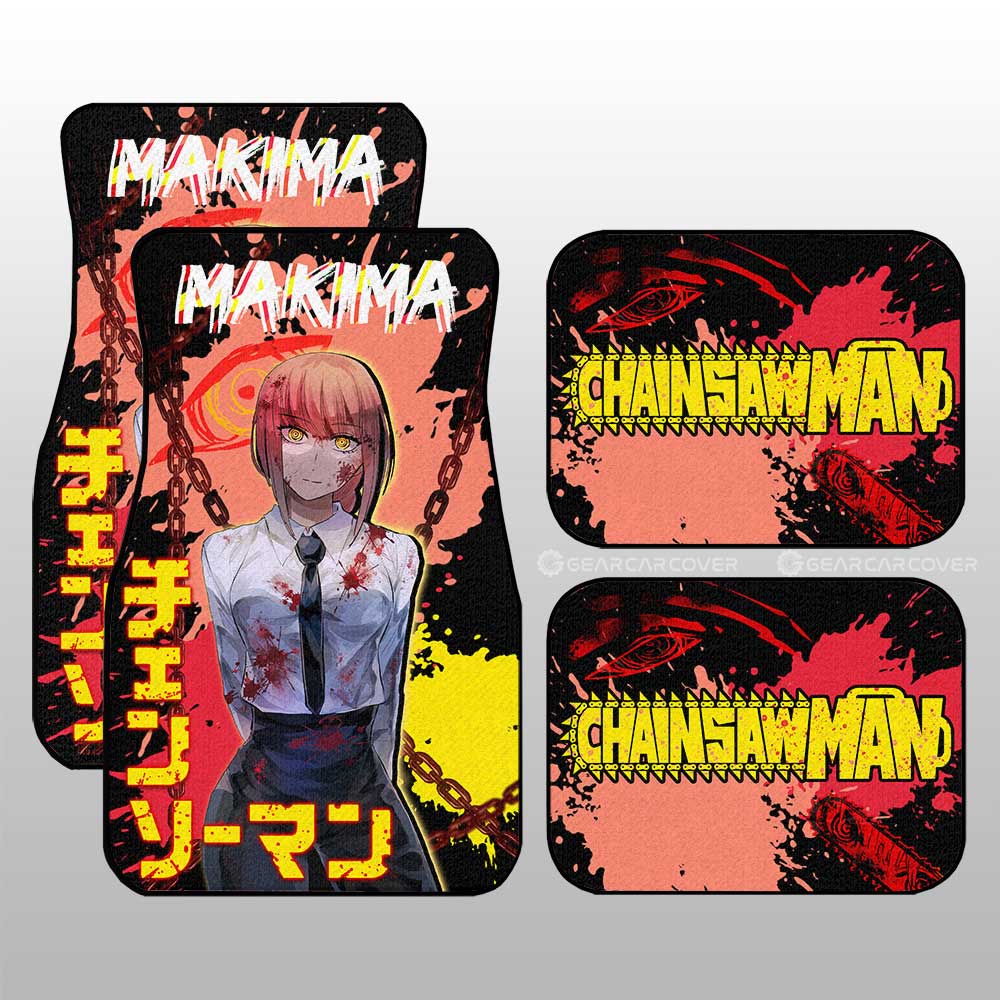 Makima Car Floor Mats Custom Chainsaw Man Anime Car Accessories - Gearcarcover - 1