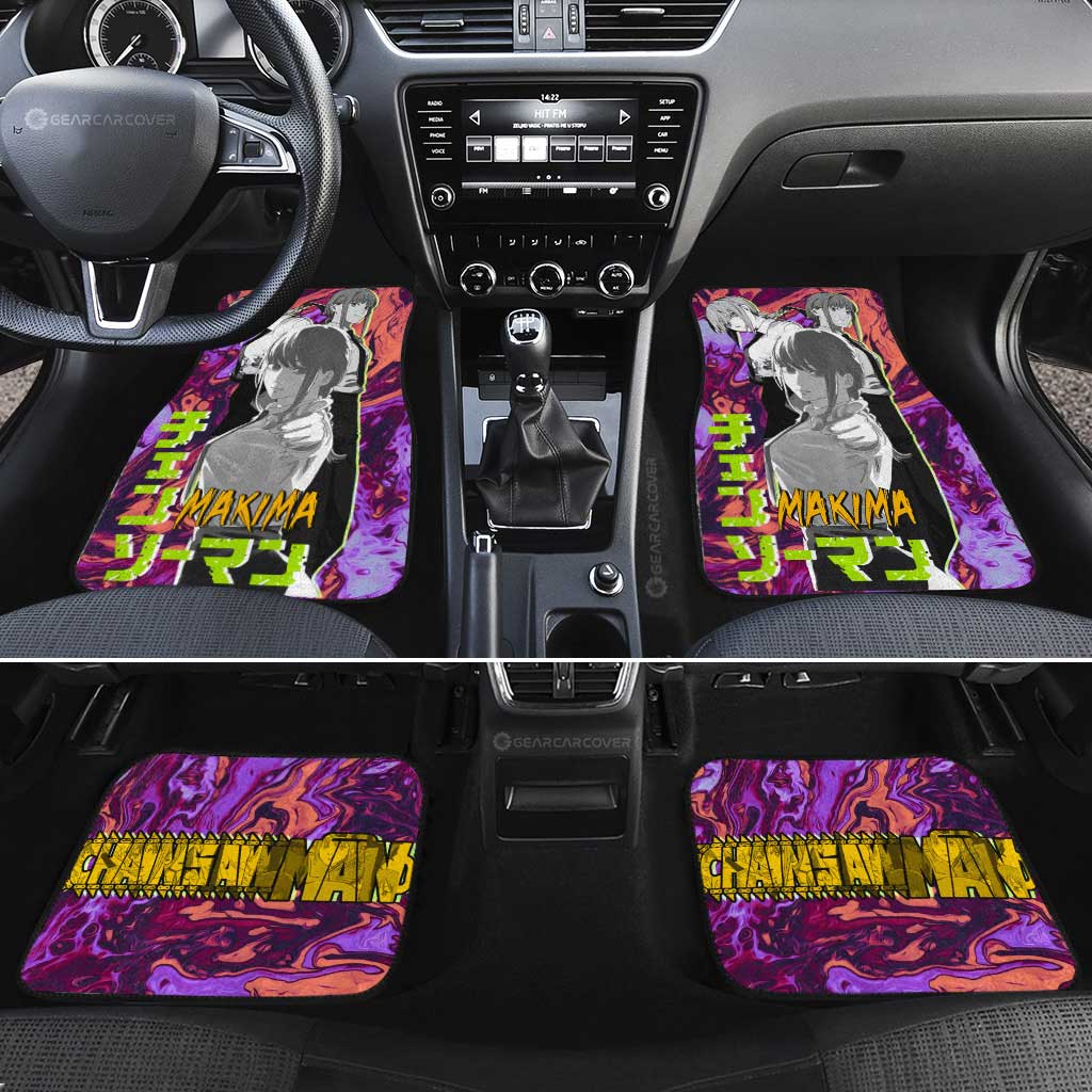 Makima Car Floor Mats Custom Chainsaw Man Anime - Gearcarcover - 2