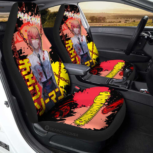 Makima Car Seat Covers Custom Chainsaw Man Anime Car Accessories - Gearcarcover - 1
