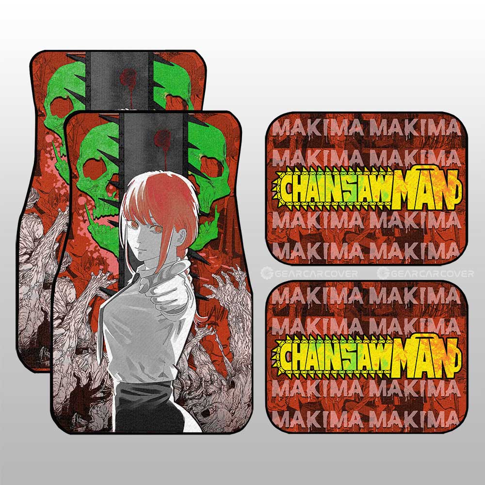 Makima SSJ Car Floor Mats Custom Chainsaw Man Anime Car Accessories - Gearcarcover - 3