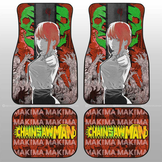 Makima SSJ Car Floor Mats Custom Chainsaw Man Anime Car Accessories - Gearcarcover - 1