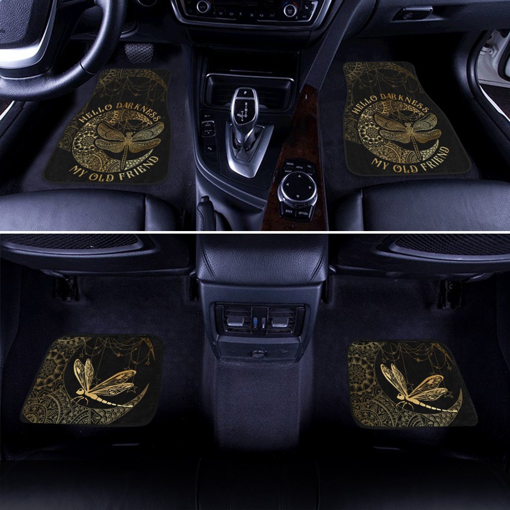 Mandala Dragonfly Car Floor Mats Hello Darkness Car Accessories - Gearcarcover - 2