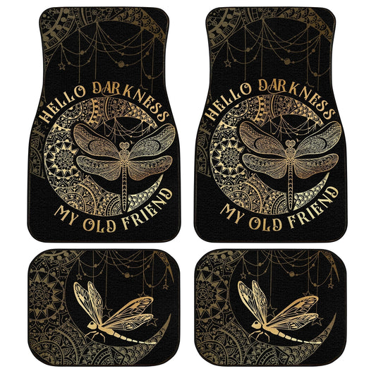 Mandala Dragonfly Car Floor Mats Hello Darkness Car Accessories - Gearcarcover - 1