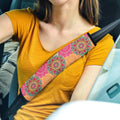 Mandala Flower Seat Belt Covers Custom Mandala Car Accessories - Gearcarcover - 1