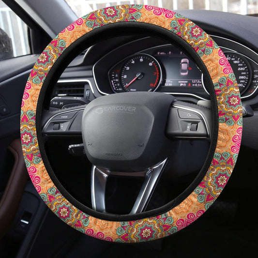 Mandala Flower Steering Wheel Covers Custom Mandala Car Accessories - Gearcarcover - 2