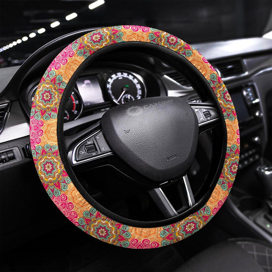 Mandala Flower Steering Wheel Covers Custom Mandala Car Accessories - Gearcarcover - 1