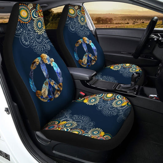 Mandala Hippie Peace Car Seat Covers Custom Car Accessories - Gearcarcover - 2