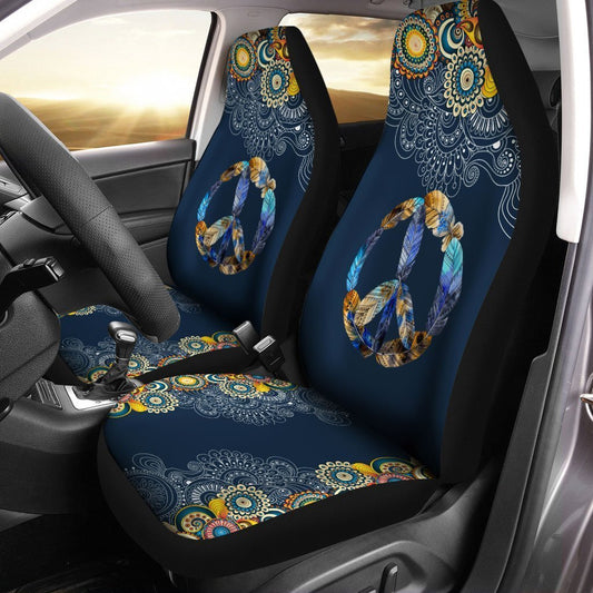 Mandala Hippie Peace Car Seat Covers Custom Car Accessories - Gearcarcover - 1